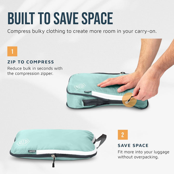 Kompressions-Verpackungswürfel für Reisen – Gepäck- und Rucksack-Organizer, Verpackungswürfel für Kl