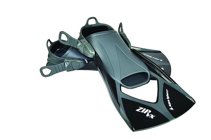 Aqua Sphere Zip VX Schwimmen Training Fin, Unisex, Zip VX M schwarz/Grau, M schwarz/Grau