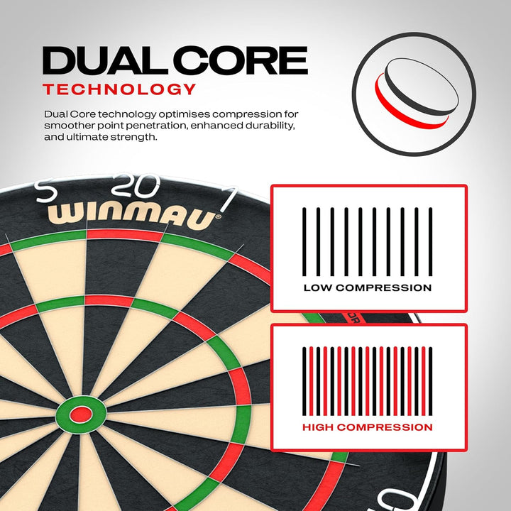 WINMAU Blade 6 Series Professional Bristle Klassische Dartboard Blade 6 Dual Core, Blade 6 Dual Core