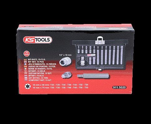 KS Tools 911.5020 10mm CLASSIC Bit-Satz, 15-tlg., TX