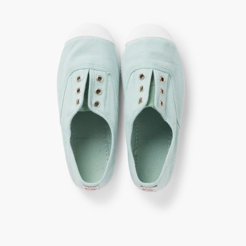 Pisamonas Leinwand-Sneakers Ohne Schnürsenkel Mit Gummispitze Aquamarin 21 EU, Aquamarin 21 EU