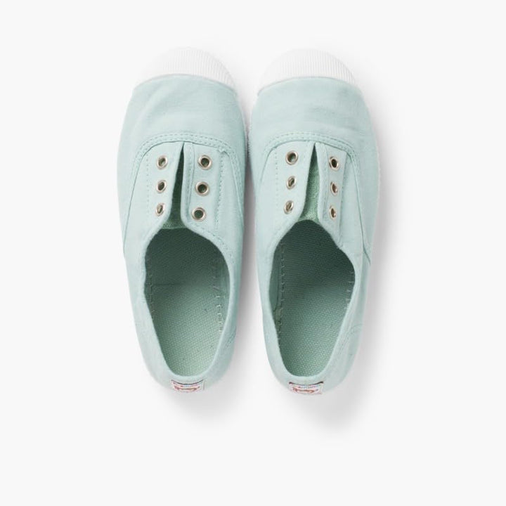 Pisamonas Leinwand-Sneakers Ohne Schnürsenkel Mit Gummispitze Aquamarin 21 EU, Aquamarin 21 EU