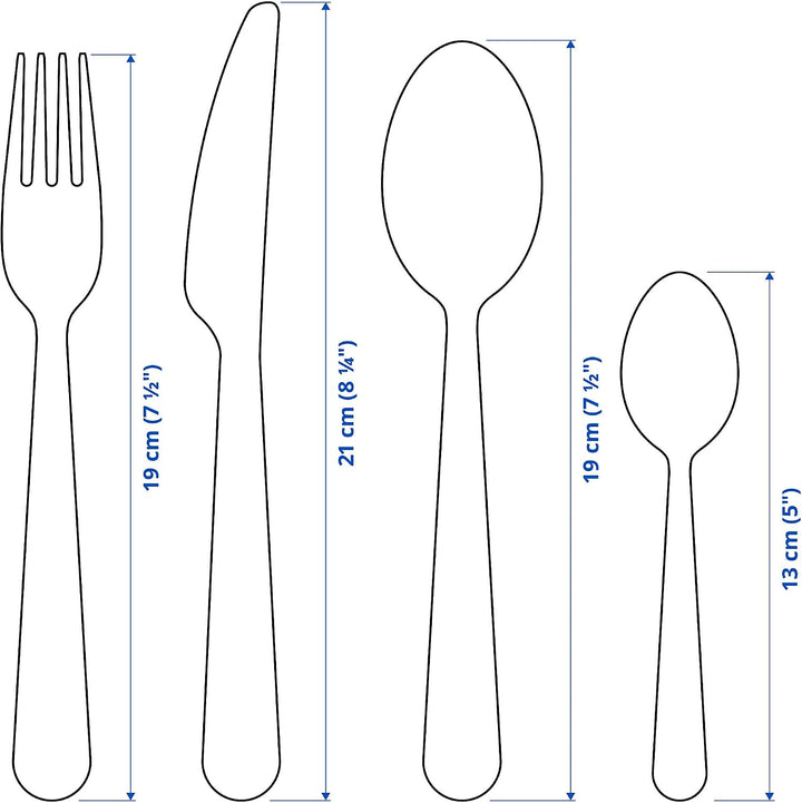 IKEA Dragon Besteck-Set, Edelstahl, 24-teilig