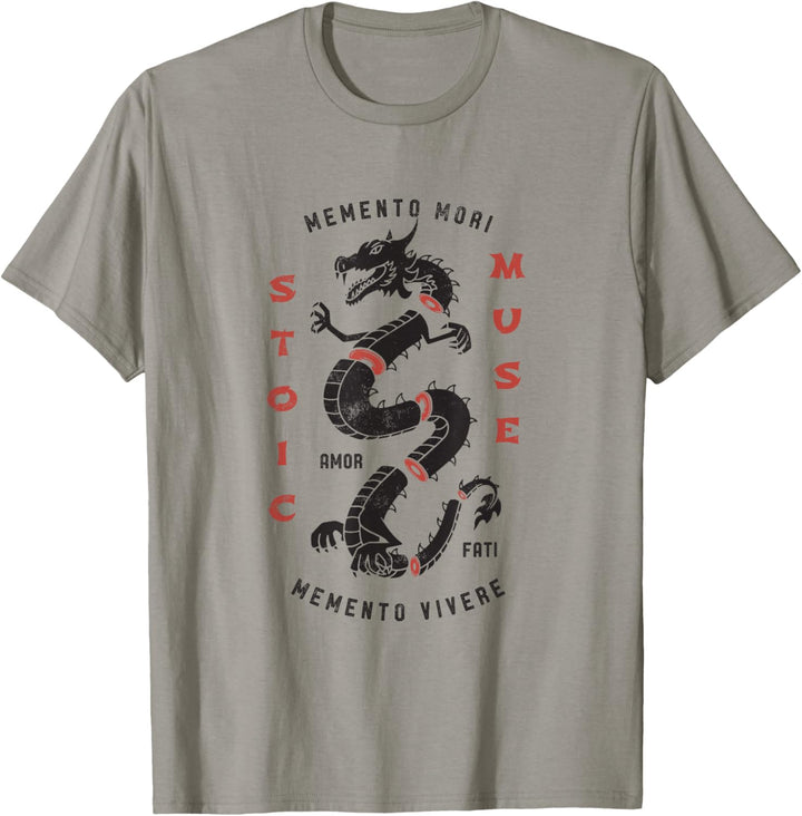 Stoisches Zitat | Memento Mori | Drachengrafik T-Shirt