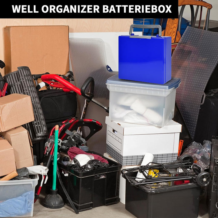 FULLCASE Batteriebox Batterie Aufbewahrungsbox Organizer Tasche für AA AAA Batterien, 72 Batterien A