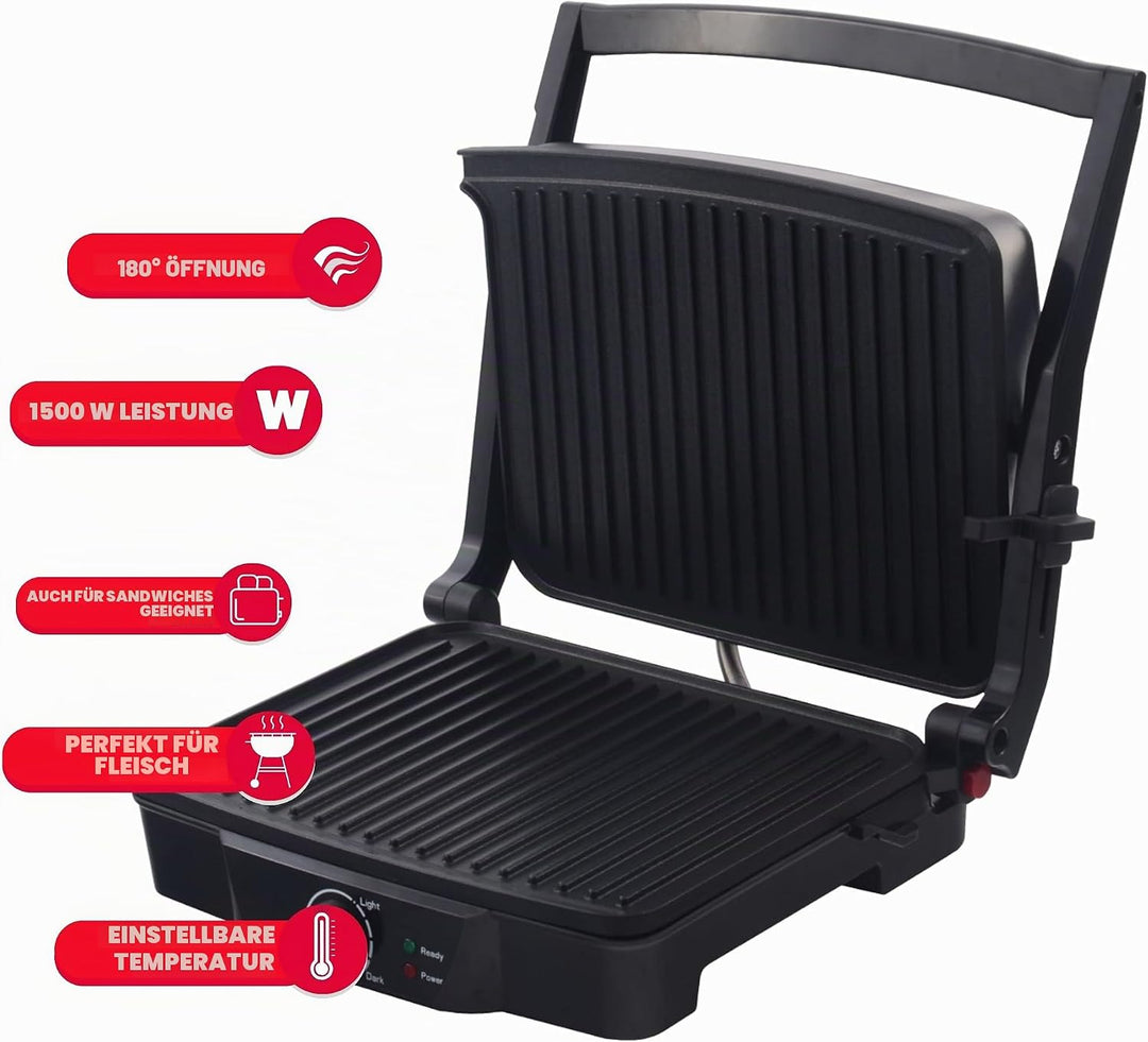 ARDES - Professionelles elektrisches Grillgerät 1500W Elektrischer Kontaktgrill für Brötchen und Pia