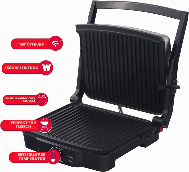 ARDES - Professionelles elektrisches Grillgerät 1500W Elektrischer Kontaktgrill für Brötchen und Pia