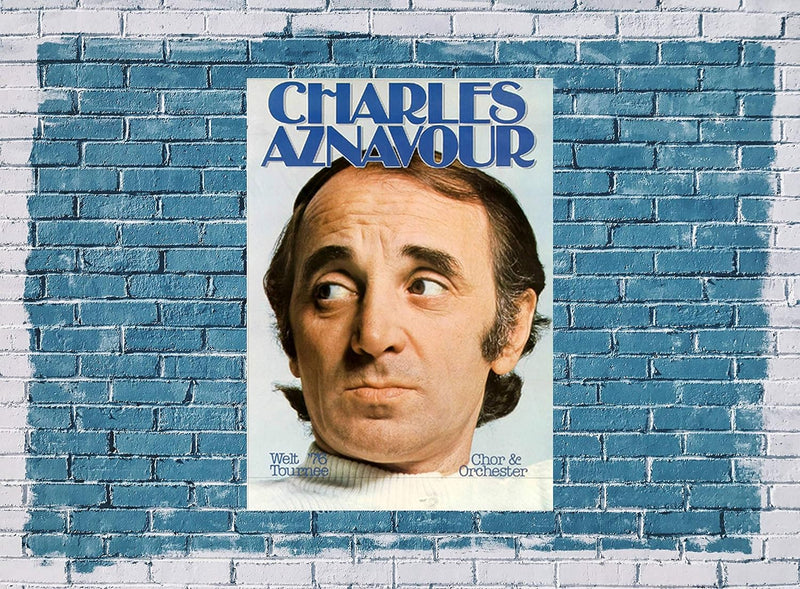 Charles Aznavour - Welt Tournee, 1976 » Konzertplakat/Premium Poster | Live Konzert Veranstaltung |