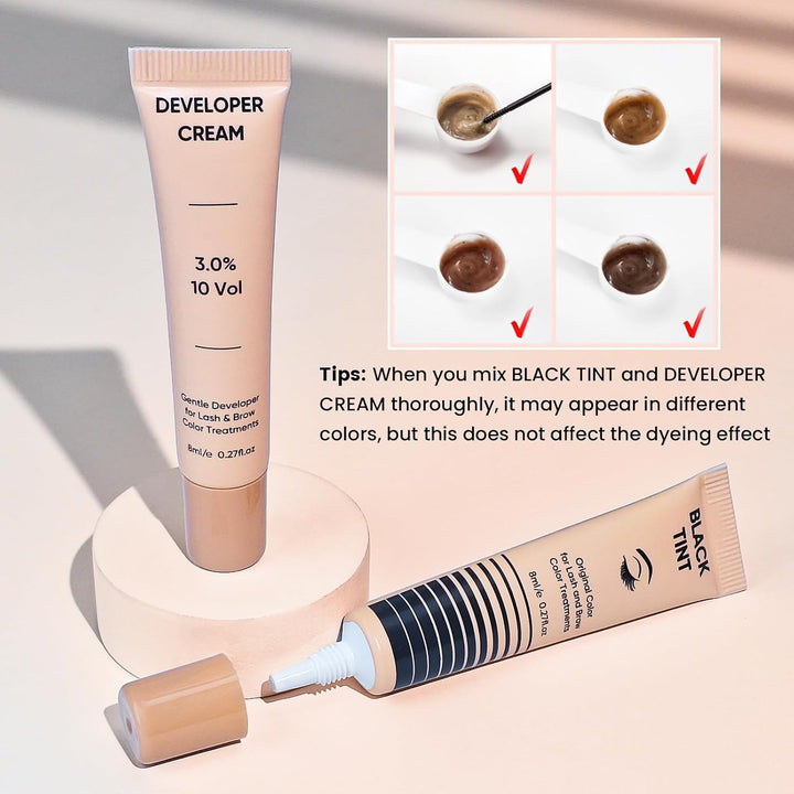 Libeauty Wimpernlifting Set mit Farbe Schwarz, Wimpernlifting Kit mit Lash Lift Balm, Wimpern Färben