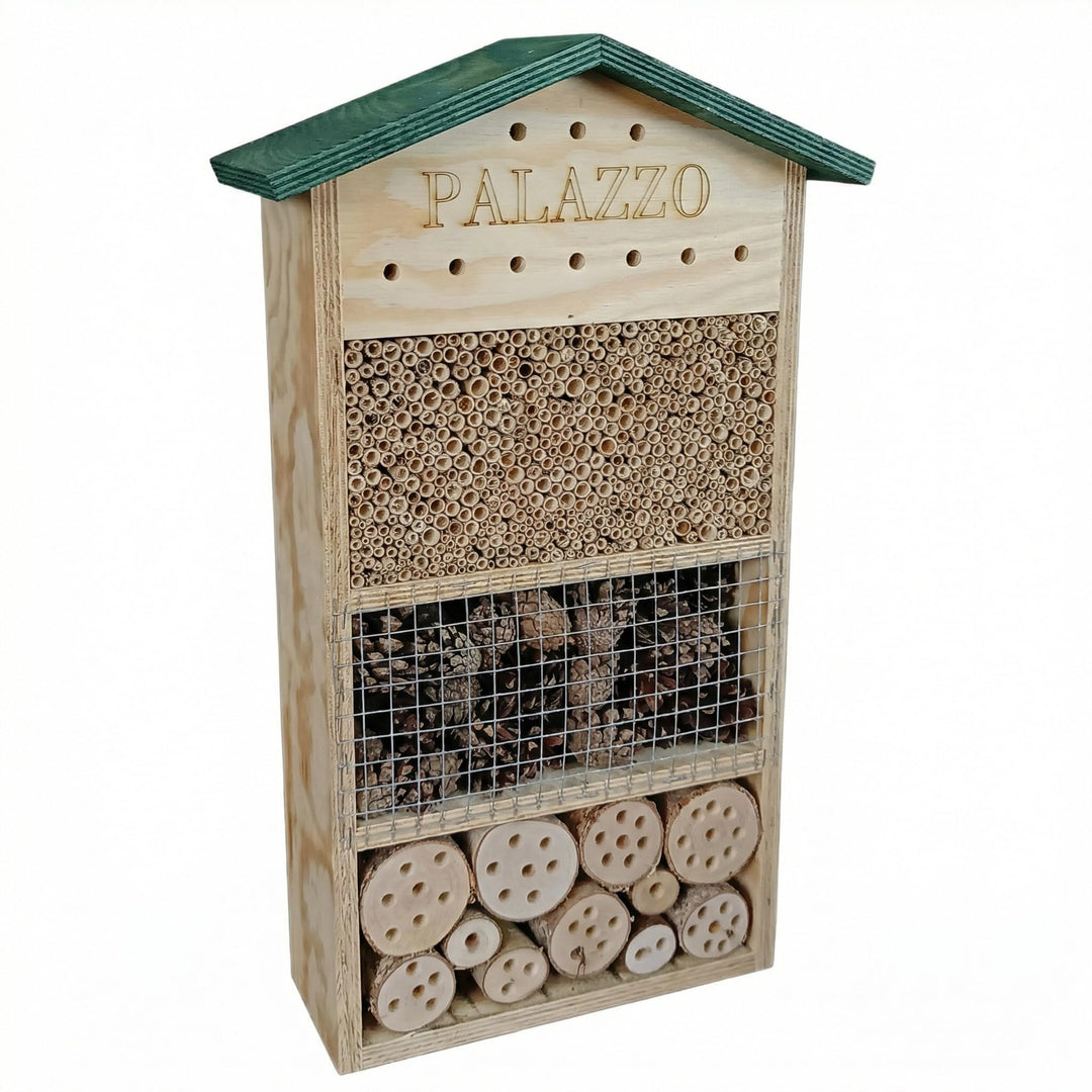 Insektenhotel Palazzo XL – Artenschutz für Wildbienen &amp; Marienkäfer | Wetterfestes, nachhaltiges Ins
