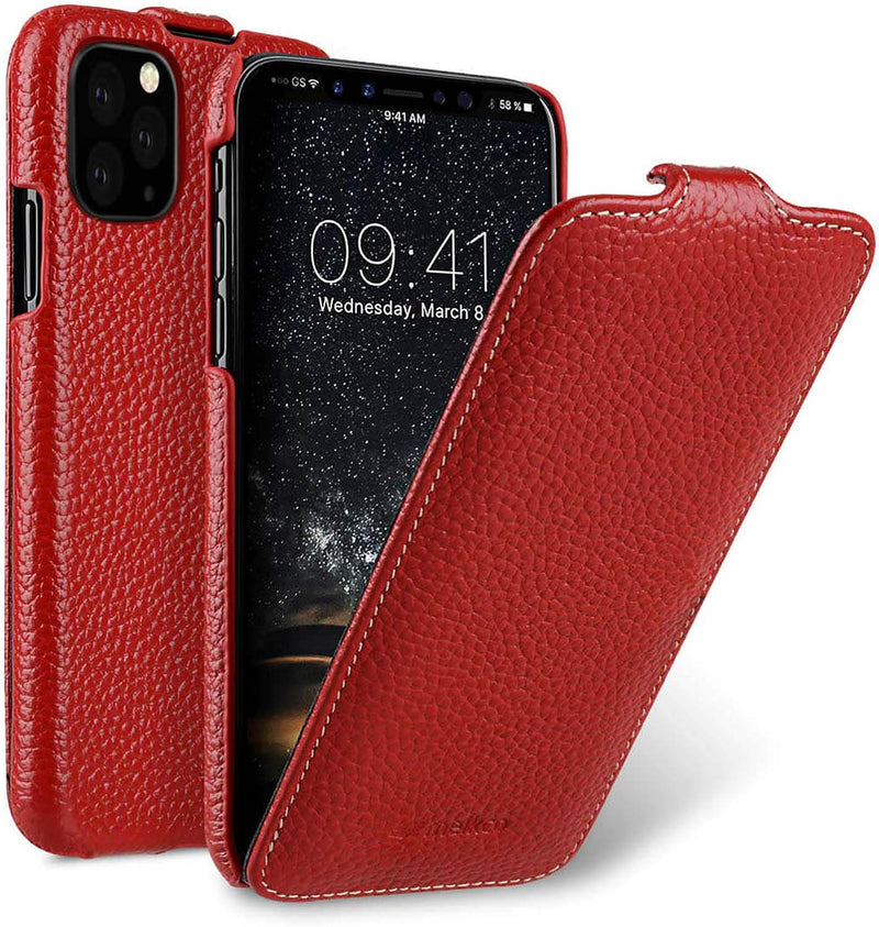 Hülle passend für Apple iPhone 11 PRO (5,8 Zoll), Handyhülle mit beschichtetem Leder, Flip-Case, Sch