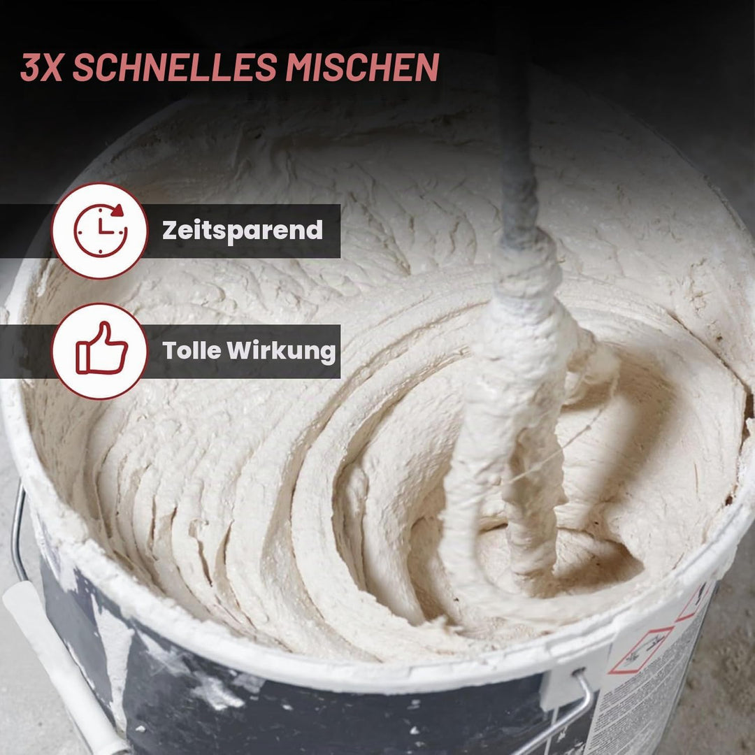 TABODD 2100W Rührwerk Mörtelrührer, 800r/ min 6 Stufen Handrührgeräte Mischer Rührer Rührgerät Mörte