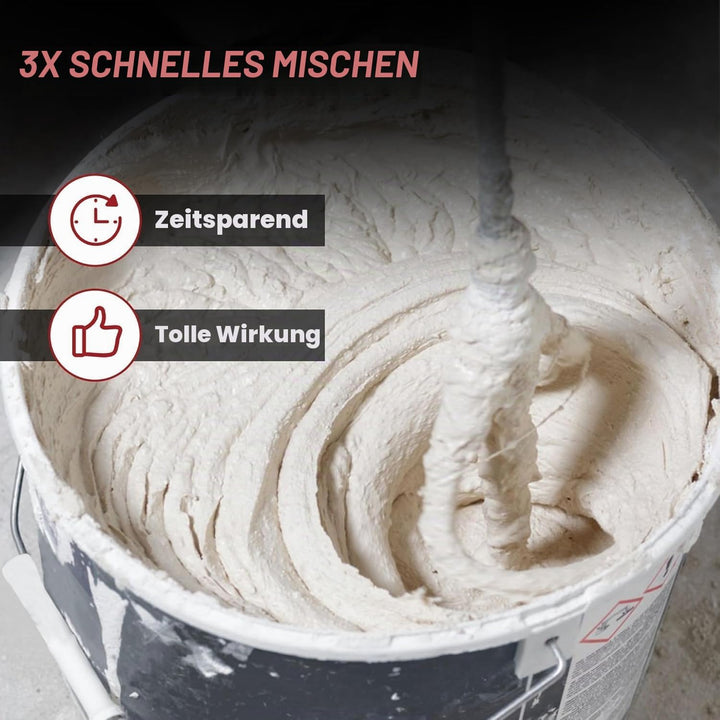 TABODD 2100W Rührwerk Mörtelrührer, 800r/ min 6 Stufen Handrührgeräte Mischer Rührer Rührgerät Mörte