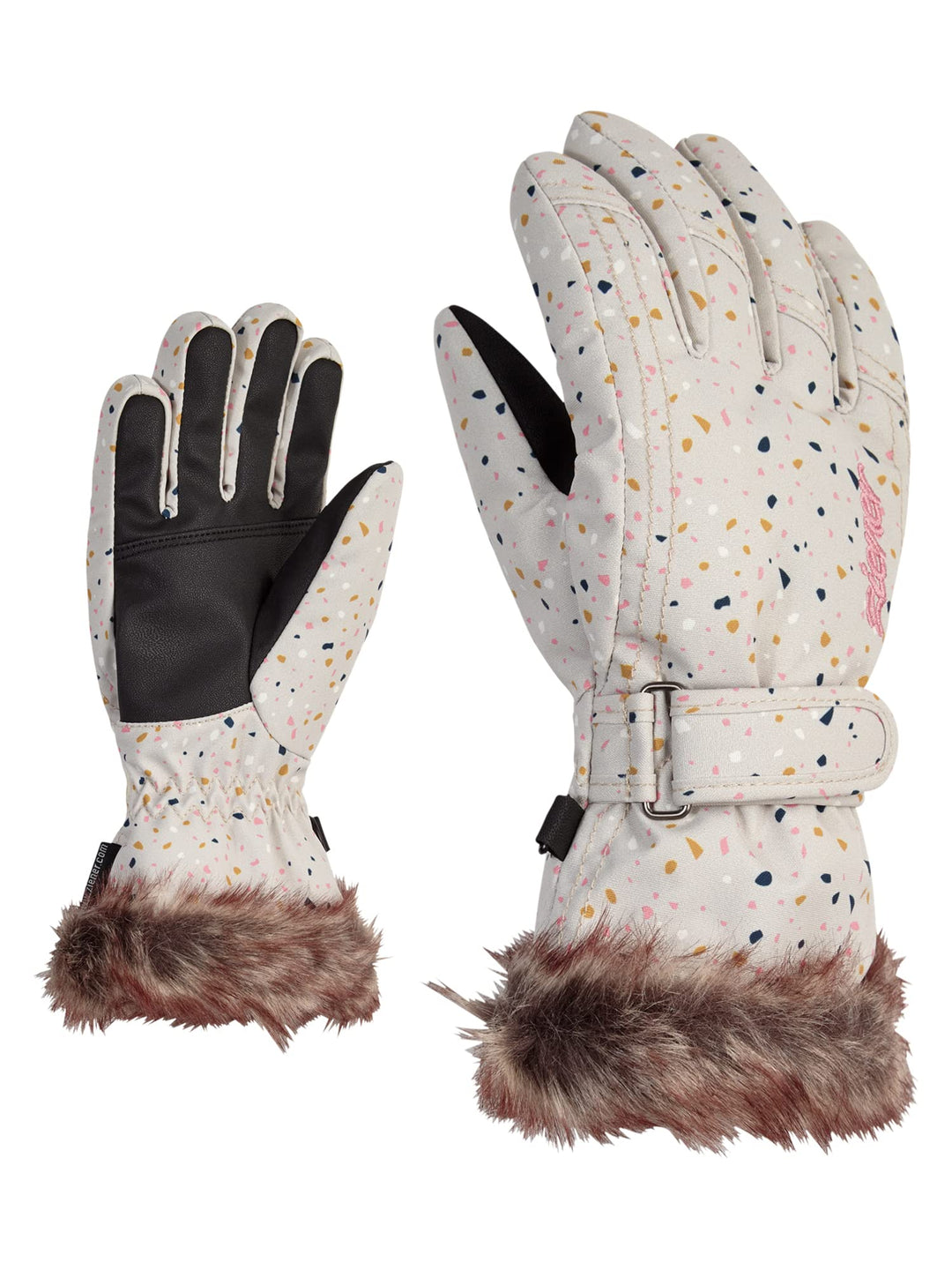Ziener Mädchen LIM Ski-Handschuhe/Wintersport | warm, atmungsaktiv 3.5 terazzo print, 3.5 terazzo pr