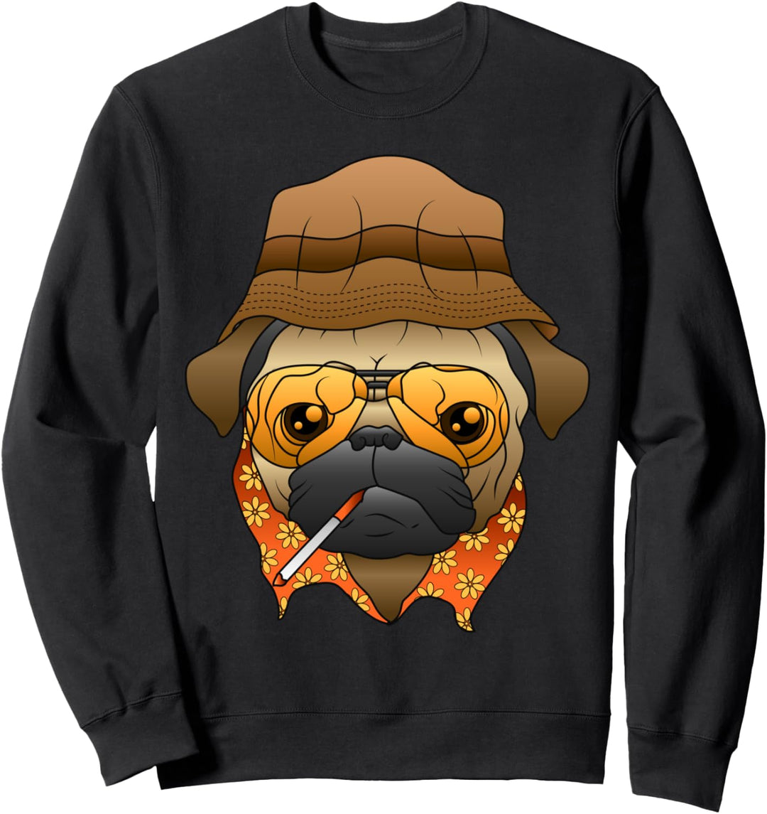 Lustiges Hunde Mama Papa Vierbeiner - Hunde Mops Sweatshirt
