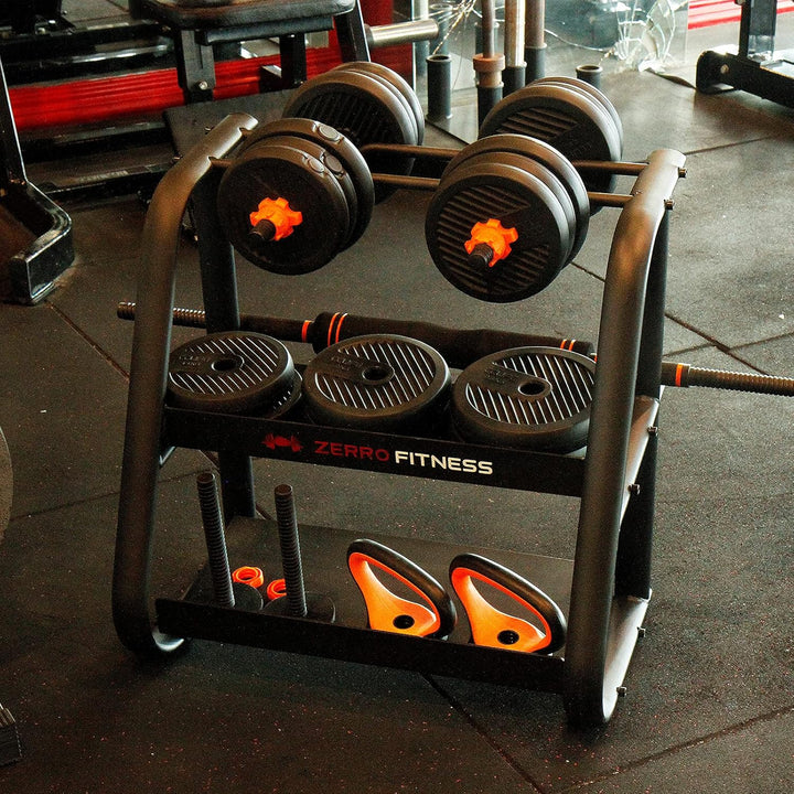 ZERRO Hantelständer Hantelablage Multifunktional Gewichteständer Langhantelständer Hantelscheibenstä