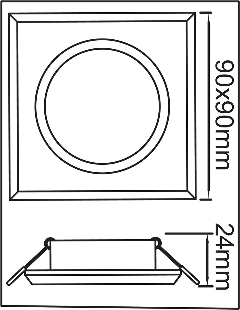 Trango 6er Set LED Einbaustrahler 6729S-06MO Einbauleuchten, Deckenstrahler, Strahler aus Glas & Alu