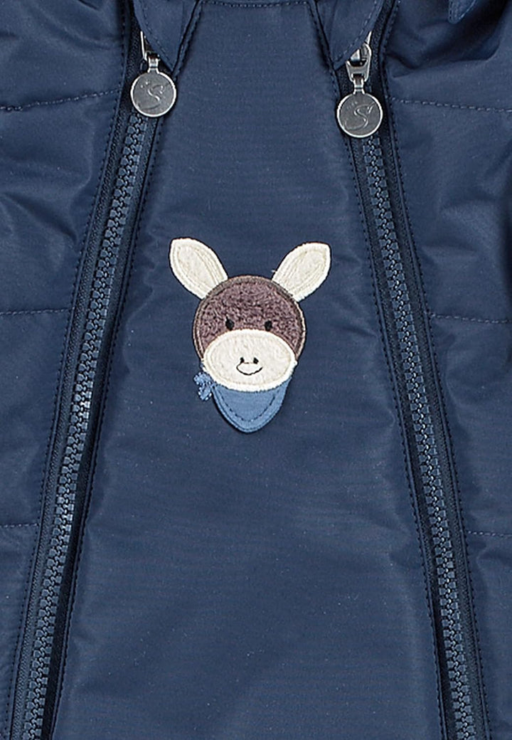 Sterntaler Unisex Kinder Overall Baby Overall gesteppt mit Kapuze Esel Emmi 68 Marine, 68 Marine