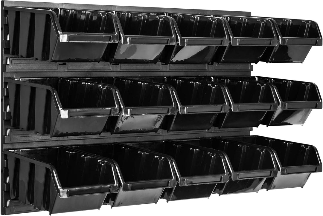 Lagersystem Wandregal 576 x 390 mm | 15 stck. Box | Stapelboxen Schüttenregal Sichtlagerkästen | Ext