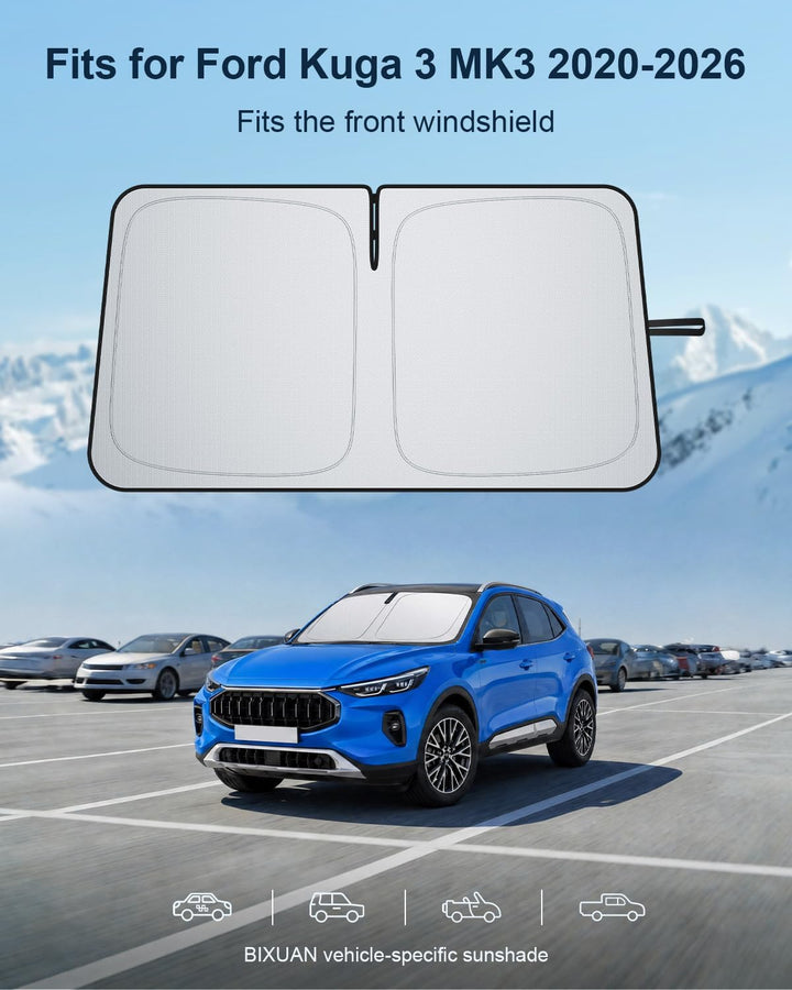 BIXUAN Frontscheiben-Sonnenschutz kompatibel mit Ford Kuga 3 MK3 2020-2025 2026 Auto Sonnenschutz Ab