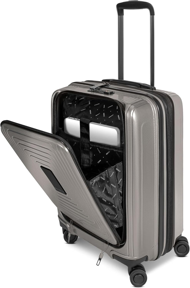 REDOLZ Hartschalen Koffer-Set 2-teilig Laptopfach Beauty Case | 40 x 23 x 55 cm, 34 x 17 x 27 cm, La