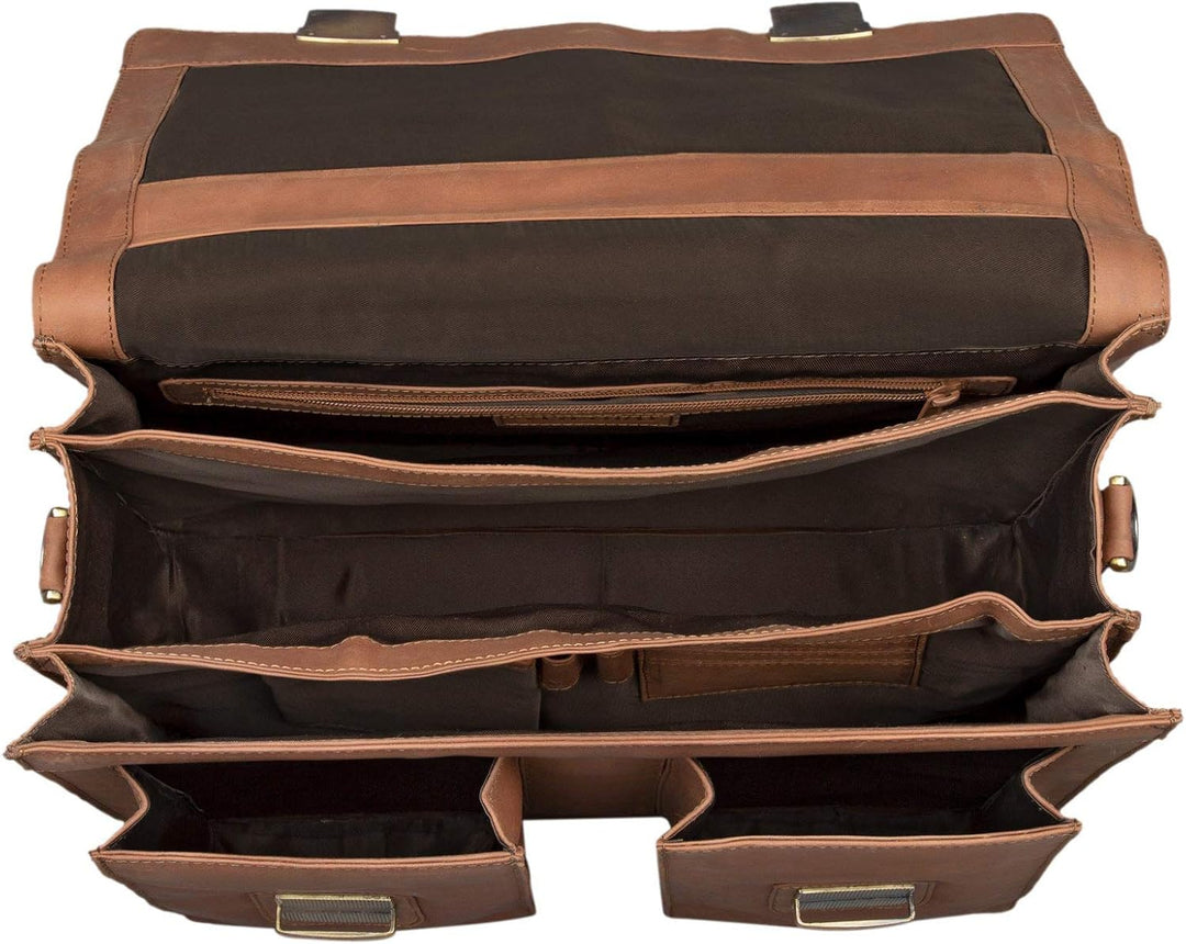 STILORD 'Atlas' Aktentasche Leder gross Vintage Lehrertasche Businesstasche Schultasche XL Bürotasch