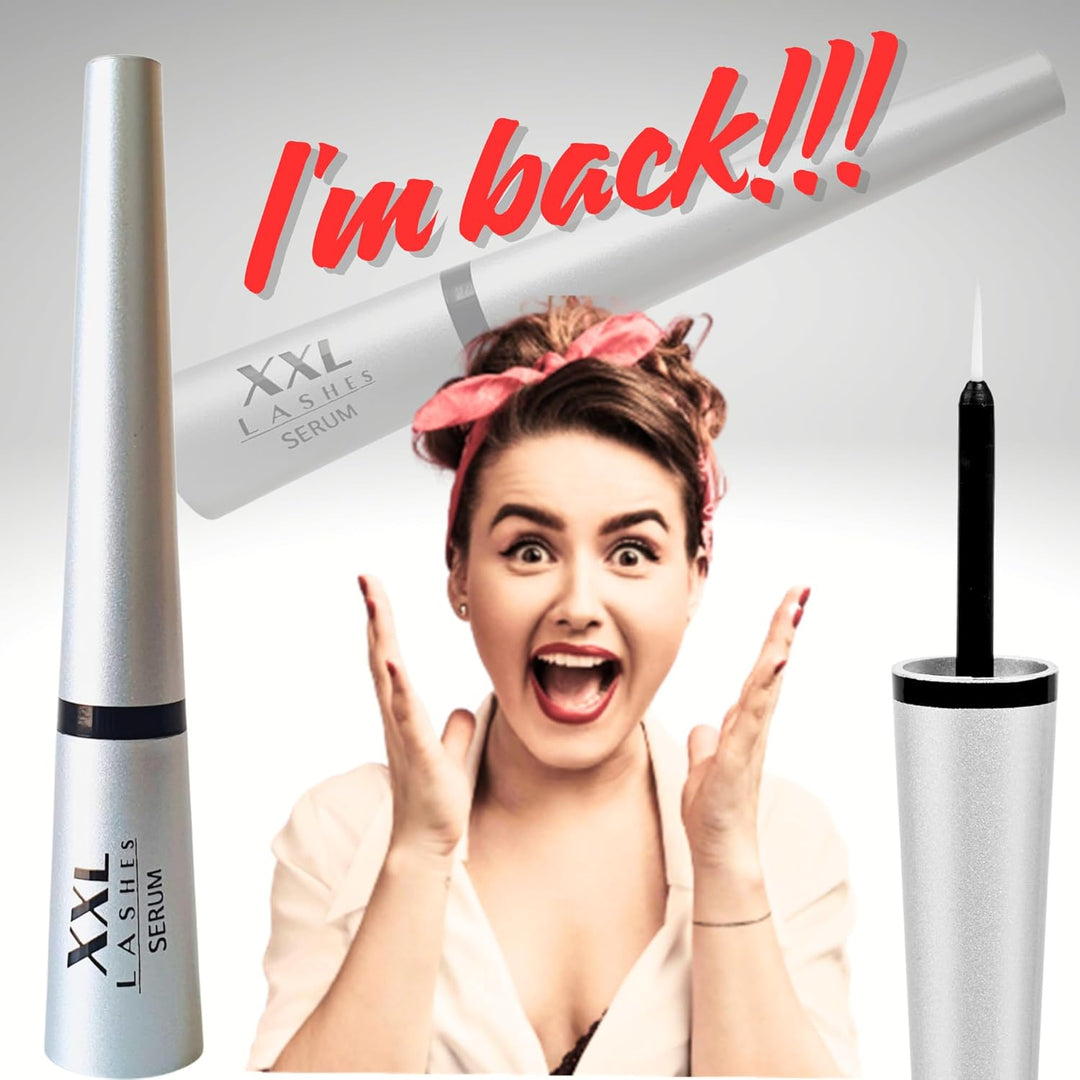 XXL Lashes Wimpernserum, Augenbrauenserum für schnelles Wimpern- und Augenbrauenwachstum - Getestete