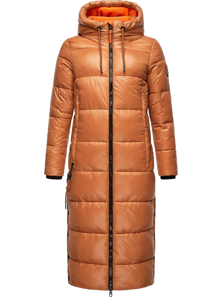 Navahoo Damen warmer Winter Steppmantel mit Kapuze Schmuseengel XS-XXL XL Rusty Cinnamon, XL Rusty C