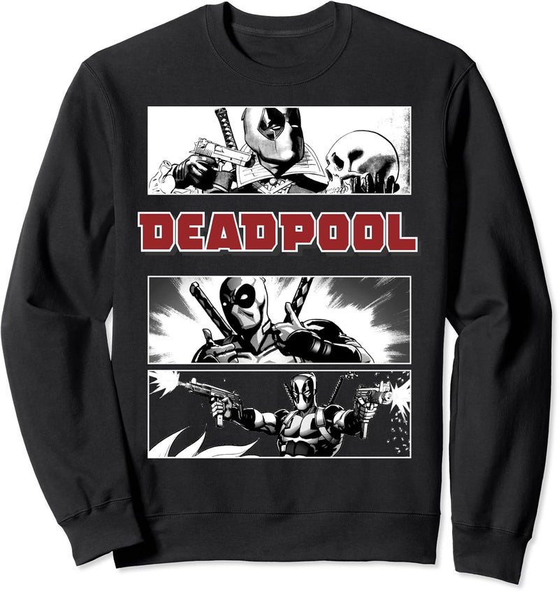 Marvel Deadpool Comic Action Panels Sweatshirt