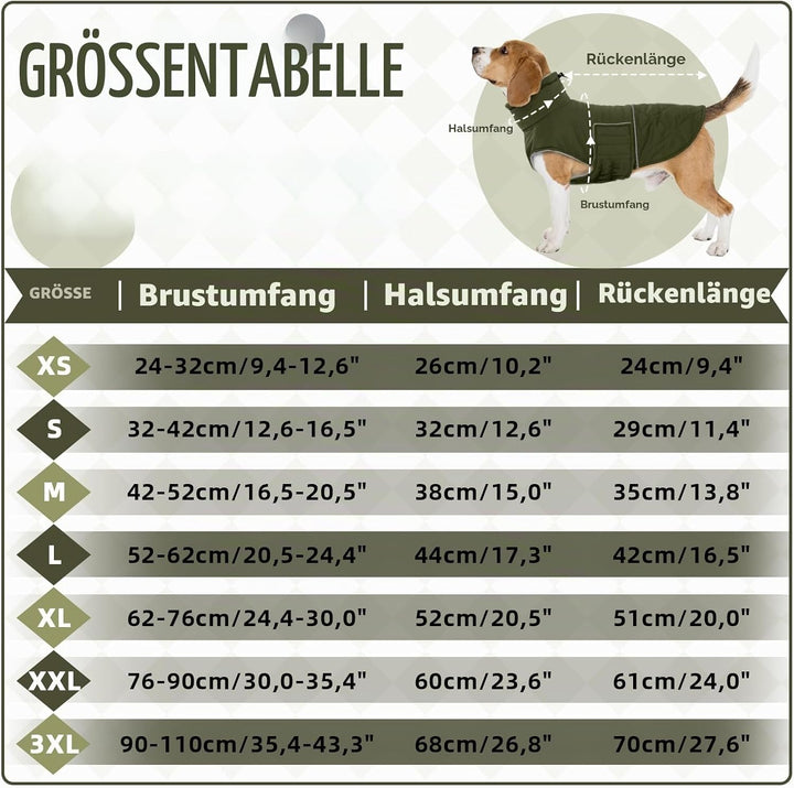 Hundemantel, Wattierend Winterjacke Geschirröffnung, Warme Wintermantel Gefüttert Kleidung Mantel fü