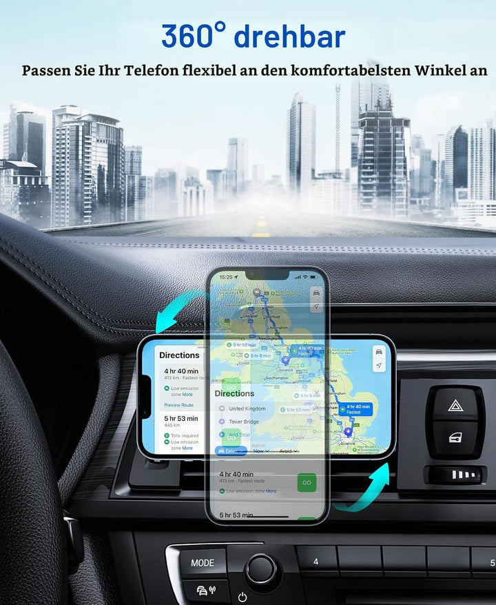 Beeasy 15W Handyhalterung Auto Mit Ladefunktion - Wireless Charger Auto Automatischer Qi Induktive L