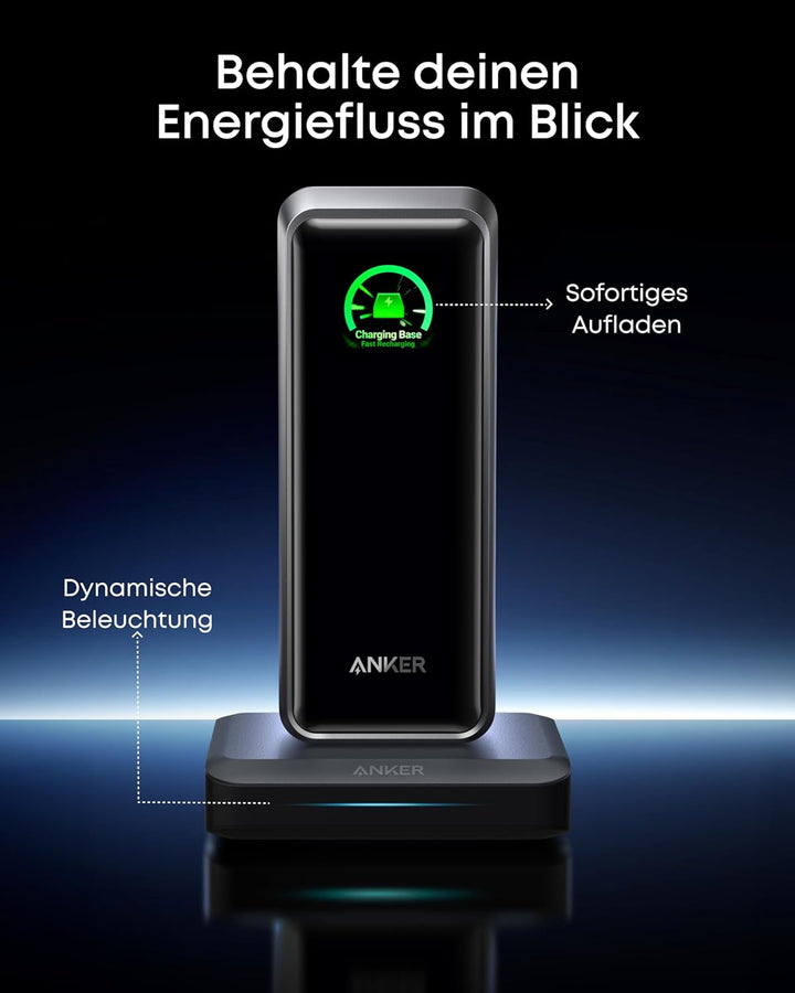 Anker Ladebasis, max. 150W Schnellladung mit 3 Ports für die Anker Prime Powerbank, kompatibel mit M