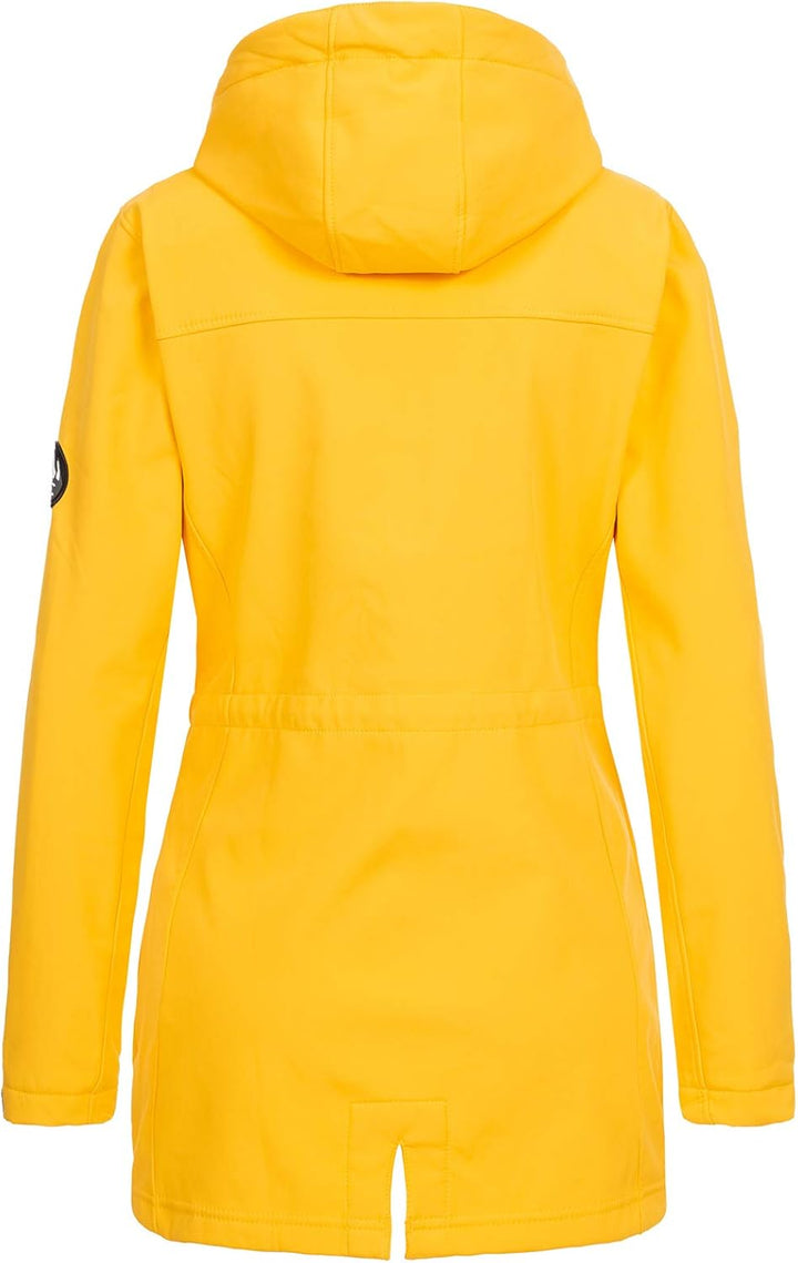 Damen Softshell Jacke Mantel Outdoor-Mantel D-423, XS Gelb