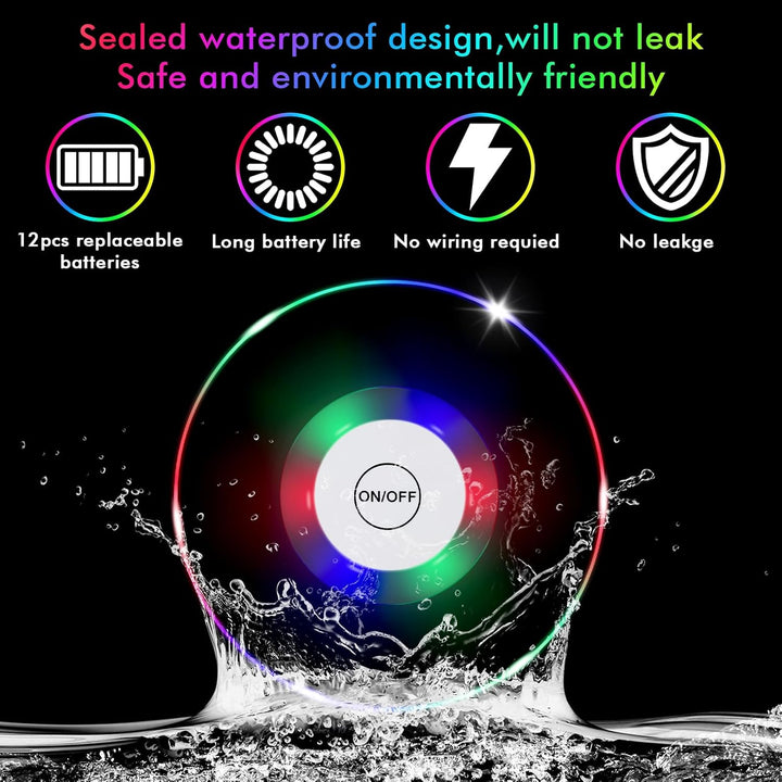JIZZU Leuchtende Untersetzer Acryl, 6 Stück Bunt LED Untersetzer, Leuchtuntersetzer Bierdeckel, Leuc