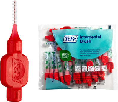 TEPE Interdentalbürsten Original ROT 0,5 mm, 25 Stück Rot/Ausflug, Einfarbig (Getaway Solids) 25 stü