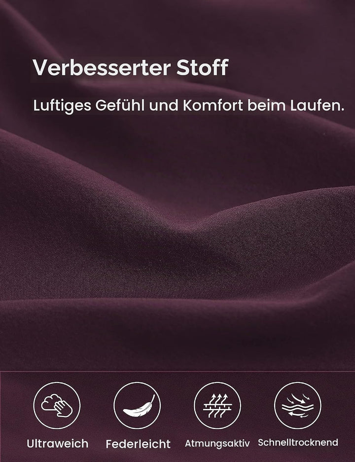CRZ YOGA Dolphin Laufshorts 8 cm | Hohe Bund, Mesh-Futter, schnell trocknend, leicht, Reissverschlus