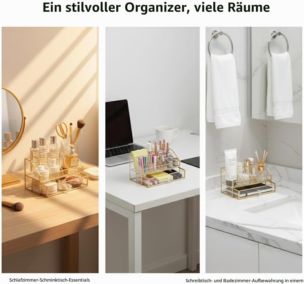 YUEHUA Kosmetikorganiser,Beauty Organizer, Make Up Kosmetik Organizer, Schmink Aufbewahrung Kosmetik