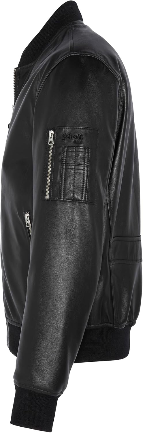 Schott NYC Herren Lcbombers Lederbomber M Schwarz, M Schwarz