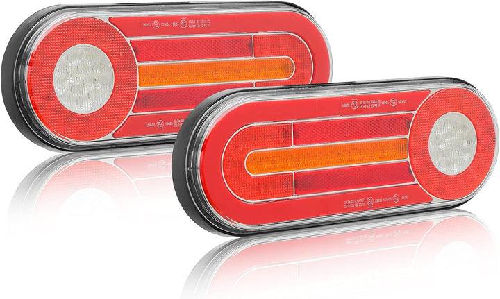 D-TECH 2Pcs LED-Anhänger Rücklicht, Bremslicht, Rückfahrnebelscheinwerfer, Neon-Effekt Rücklicht, dy