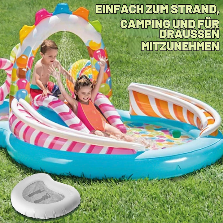 Aufblasbares Fussbecken, 93 x 73cm Pool Foot Bath, Grau Pool Fussbad, Whirlpool Aufblasbares Fussbad