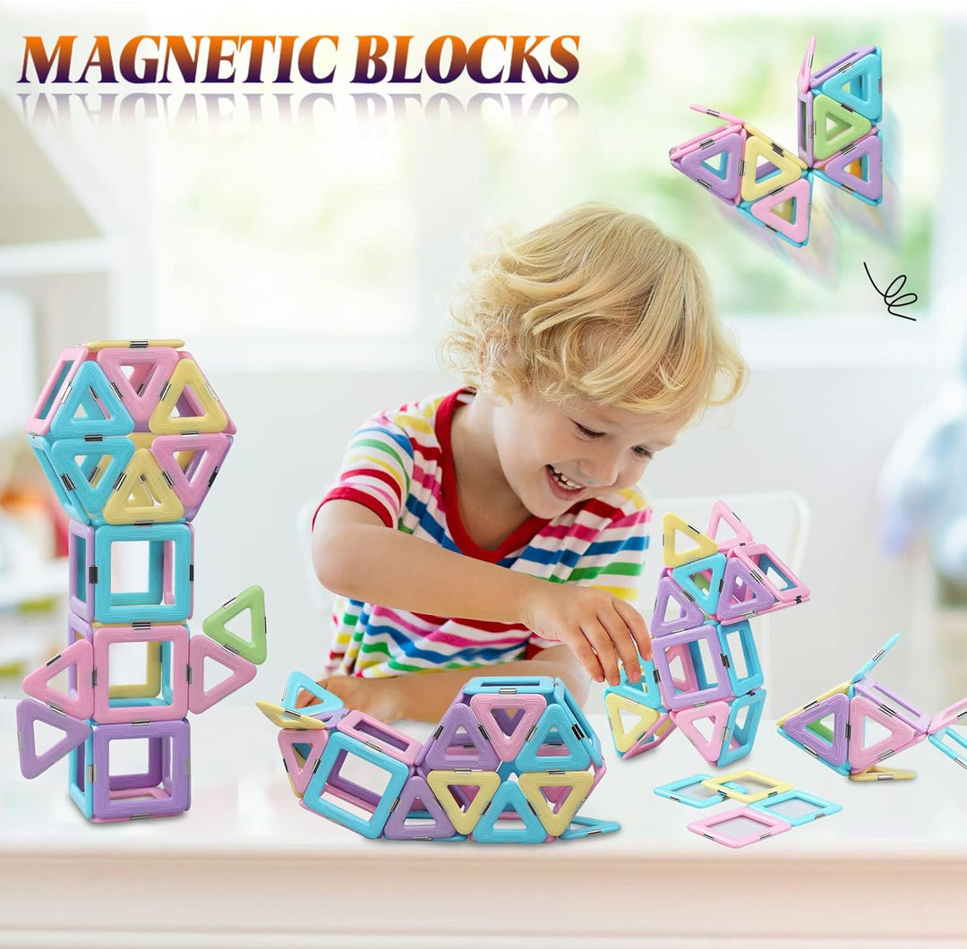 Magnetische Bausteine 38 Teile Magnete Magnet Spielzeug Kinder Magnetspielzeug Magnetbausteine Set M