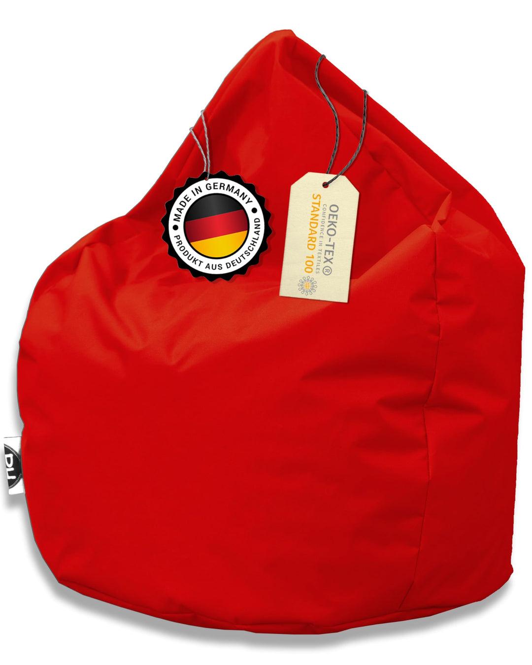 PATCH HOME Patchhome Sitzsack Tropfenform mit Reissverschluss Nachfüllbar - für In &amp; Outdoor - mit S