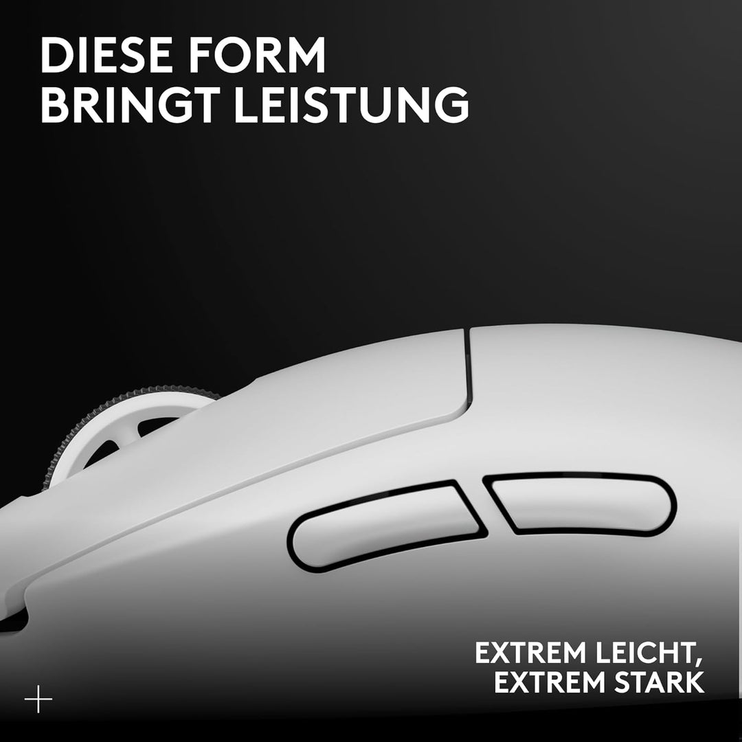 Logitech G PRO X Superlight 2 Lightspeed Kabellose Gaming-Maus, Lightweight, LIGHTFORCE Hybrid-Schal