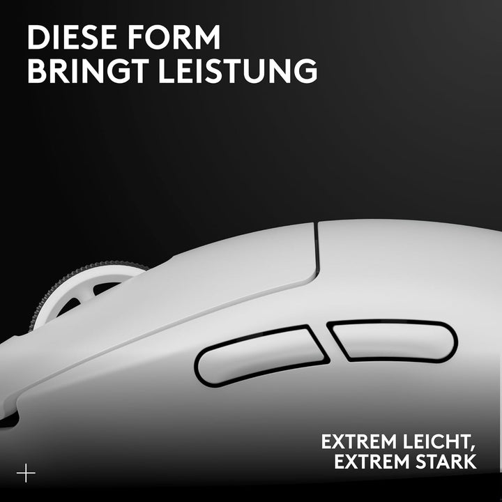 Logitech G PRO X Superlight 2 Lightspeed Kabellose Gaming-Maus, Lightweight, LIGHTFORCE Hybrid-Schal