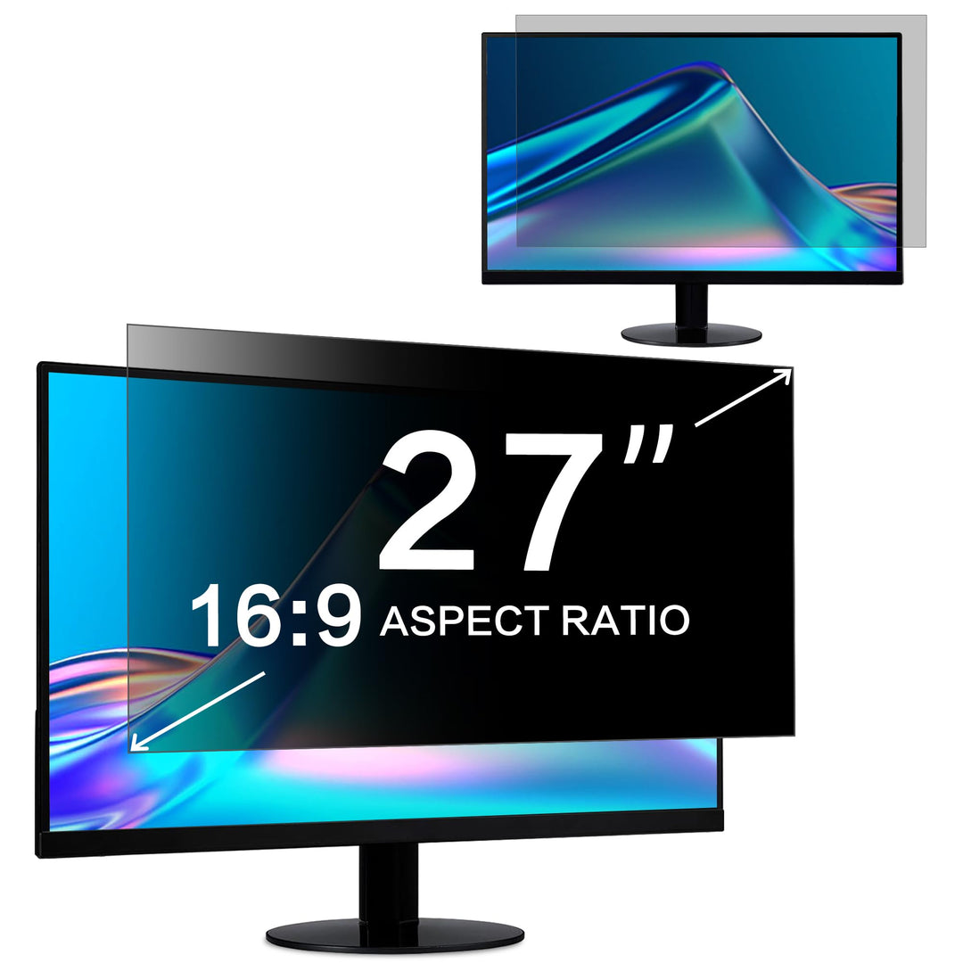 ZOEGAA Bildschirm Sichtschutzfolie 27 Zoll Monitor Blickschutzfolie 16:9,Anti Blaulicht Blendschutz