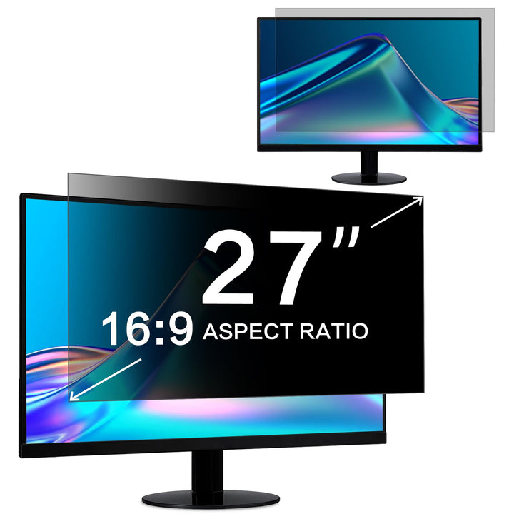 ZOEGAA Bildschirm Sichtschutzfolie 27 Zoll Monitor Blickschutzfolie 16:9,Anti Blaulicht Blendschutz