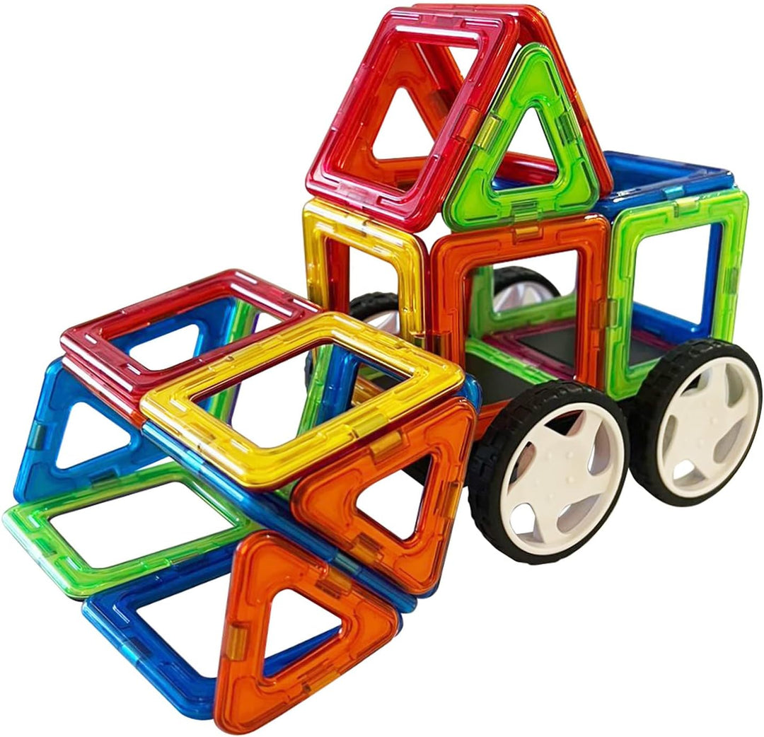 MAGNIKON Magnetische Bausteine Riesenrad, Magnetbausteine Auto, 48 Teile | Magnetsteine, Bausteine a