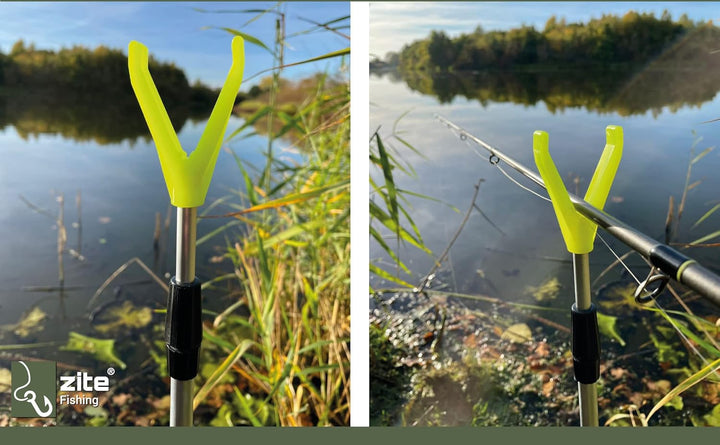 Zite Fishing Teleskop Rutenhalter Angel 75-135cm – Angelzubehör Rutenauflage Forellen &amp; Karpfen Fisc