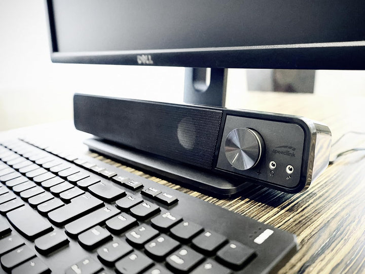 Speedlink BRIO Stereo Soundbar – Computer-Soundbar, exzellente Audioqualität, 12 Watt, 2x 3,5mm-Klin