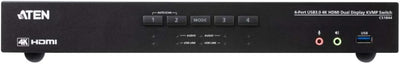 ATEN CS1844 4-Port True 4K HDMI Dual-View KVM Switch mit Audio & USB 3.0Hub